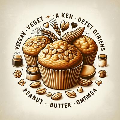 Image of Vegan Peanut Butter Oatmeal Muffins