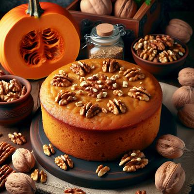 Image of Vegan Pumpkin Walnut Cake