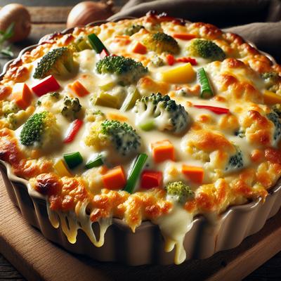 Image of Vegetable Melange Au Gratin with Cheese White Sauce