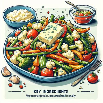 Image of Vegetable Saute with Blue Cheese