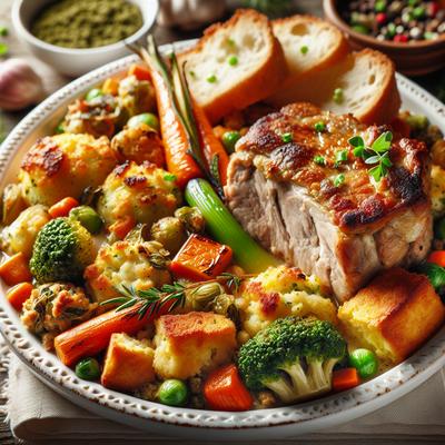 Image of Vegetable Stuffing and Chop Bake