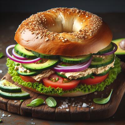 Image of Vegetarian Bagel Sandwich