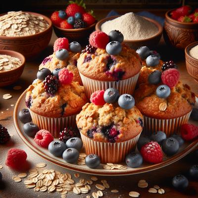 Image of Very Berry Oatmeal Muffins