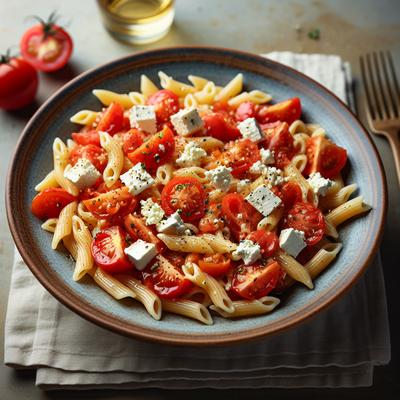 Image of Very Easy and Tasty Pasta with Tomato and Feta