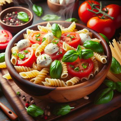Image of Very Easy Tomato Basil Mozzarella Pasta