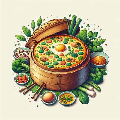 Image of Vietnamese Crustless Quiche Steamed