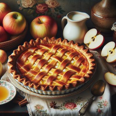 Image of Warm Apple Buttermilk Custard Pie