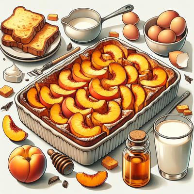 Image of Warm Peach French Toast Bake