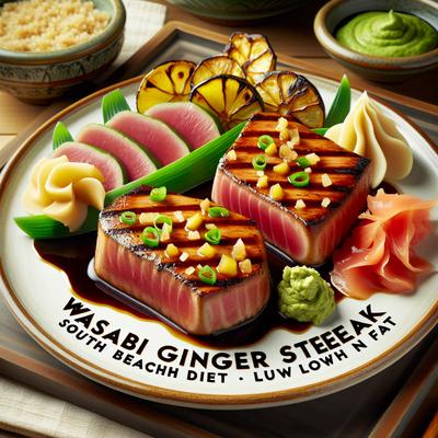 Image of Wasabi Ginger Glazed Tuna Steaks South Beach Diet Friendly Low