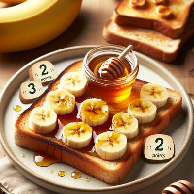 Image of Weight Watchers Honey Banana Toast 2 Points Per Serving