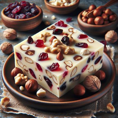 Image of White Chocolate Cranberry Nut Fudge