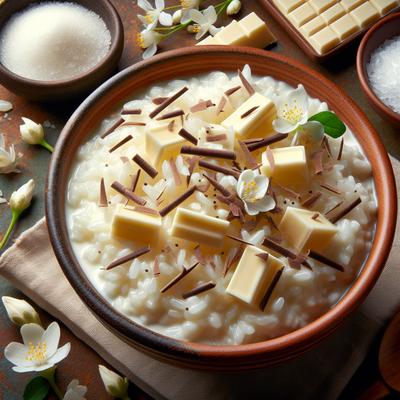 Image of White Chocolate Jasmine Rice Pudding