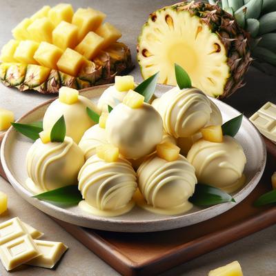 Image of White Chocolate Pineapple Balls