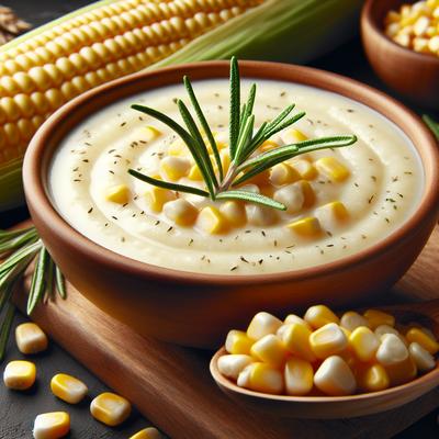 Image of White Corn and Rosemary Soup