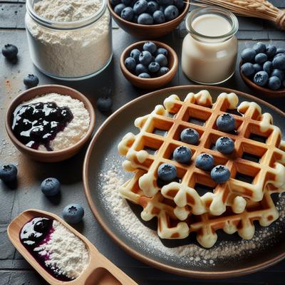 Image of White Whole Wheat Blueberry Waffles