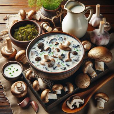 Image of Wild Mushroom and Buttermilk Soup