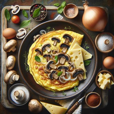 Image of Wild Mushrooms Shallot and Gruyre Omelets
