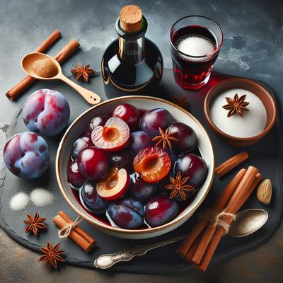 Image of Wine Poached Plums
