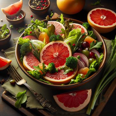 Image of Wing It Grapefruit and Greens Salad for 2