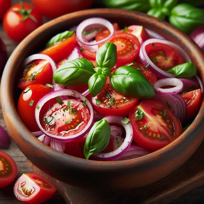 Image of Ww Tomato Salad with Red Onion and Basil 2 Points