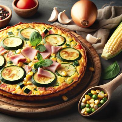Image of Zucchini Corn and Ham Frittatas