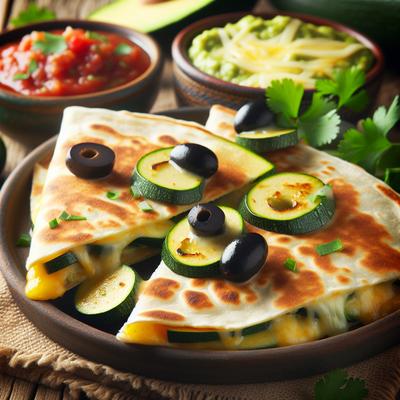 Image of Zucchini Olive and Cheese Quesadillas