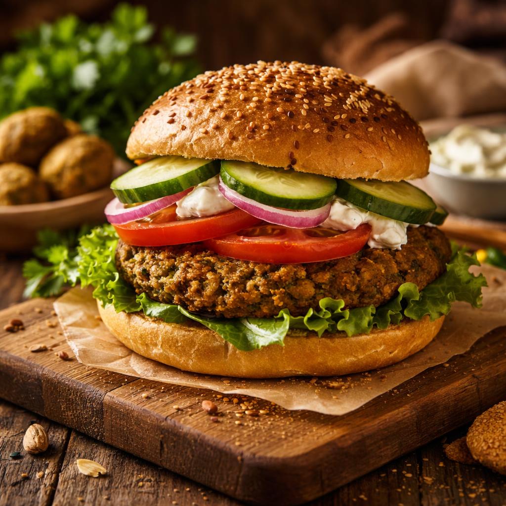 Dairy-Free Falafel Burger Recipe