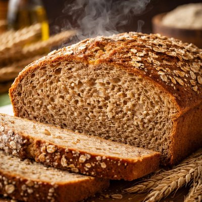 Image of 100 Whole Wheat Bread Plain and Simple No Knead