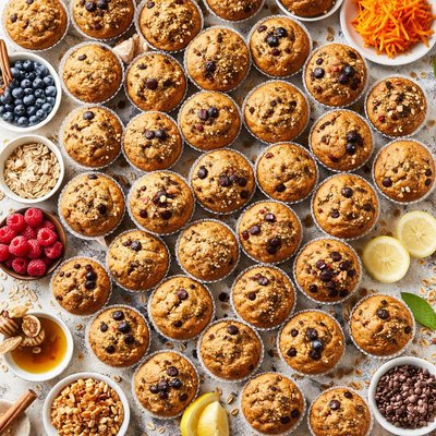 Image of 100 Whole Wheat Muffins