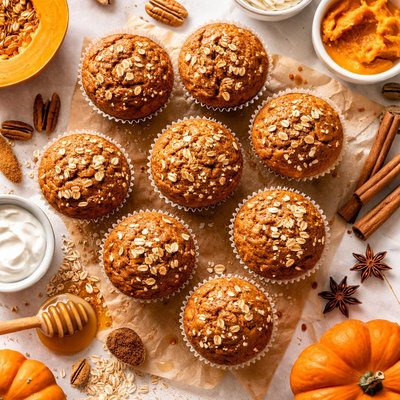 Image of 1 Gram Fat Pumpkin Spice Muffins Low Fat