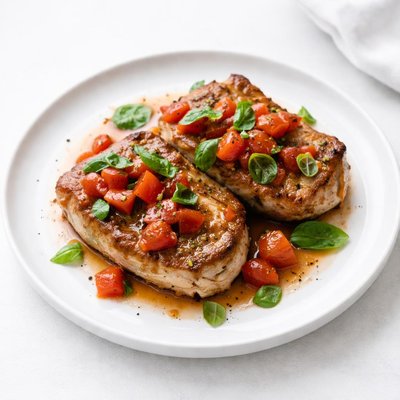 Image of 20 Minute Tomato Basil Pork Chops
