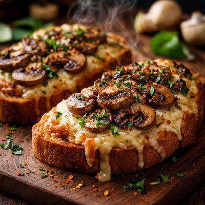 Image of 2 Cheese Mushroom Toast