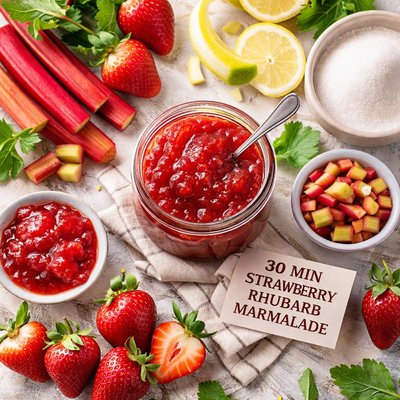 Image of 30 Min Strawberry Rhubarb Marmalade