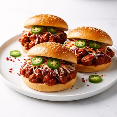 Image of 3 Alarm Spicy Bbq Pork Sandwiches