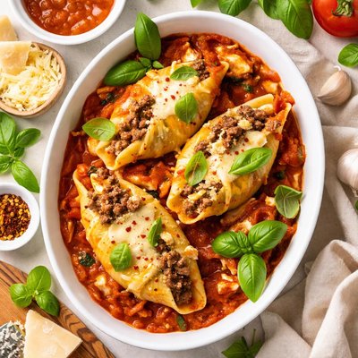 Image of 3 Cheese Beef Stuffed Shells