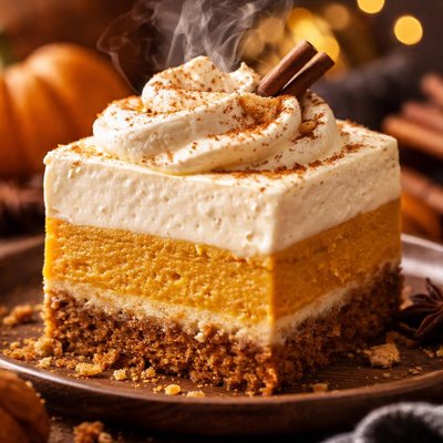 Image of 3 Layer Pumpkin Pie Dessert
