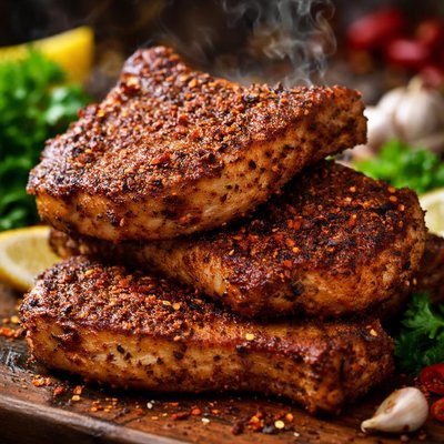 Image of 3 Spice Fried Pork Chops