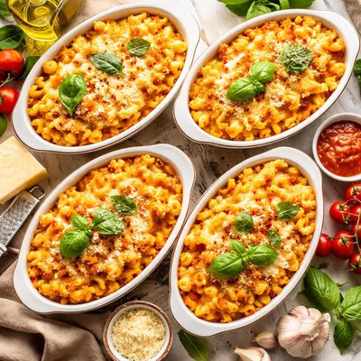 Image of 4 Cheese Baked Macaroni Italian Style