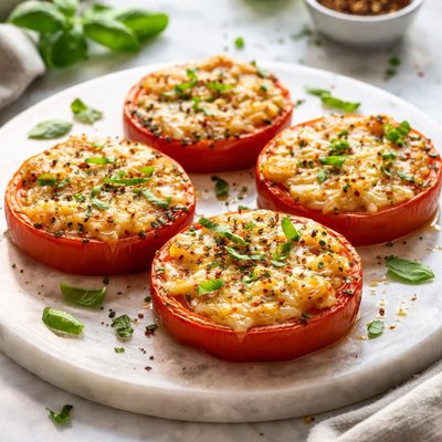 Image of 4 Cheese Broiled Tomato Slices