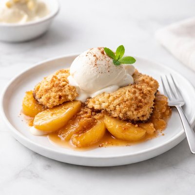Image of 4 Ingredient Peach Cobbler