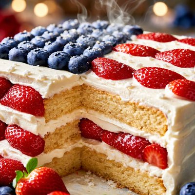 Image of 4th of July Flag Cake