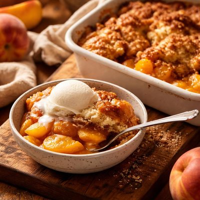 Image of 6 Ingredient Peach Cobbler