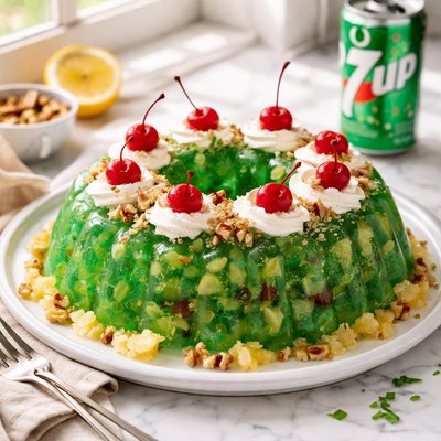 Image of 7 Up Gelatin Jello Salad Delight