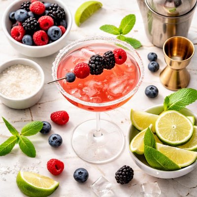 Image of A Berry Lime Martini