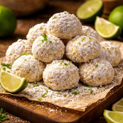 Image of A Big Dose of Lime Snowball Cookies