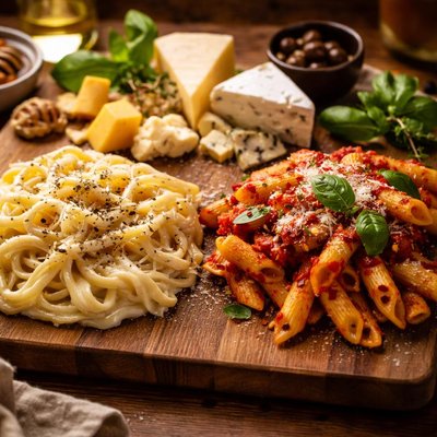 Image of A Duet of Pasta and Cheese