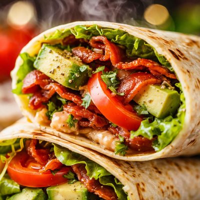 Image of A Fun and Frolic Kind of Avocado Bacon and Tomato Wrap Yippee