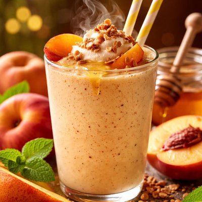 Image of A Honey of a Peaches N Cream Smoothie