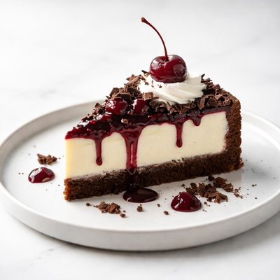Image of A Mighty Fine Black Forest Cheesecake