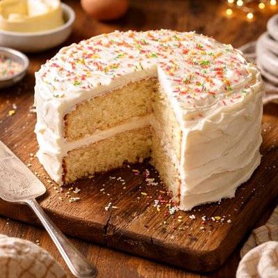 Image of A Quick and Easy White Cake